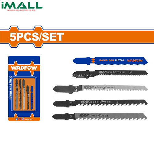Bộ 5 lưỡi cưa lọng kết hợp Wadfow WJB1K510