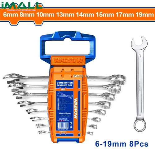 Bộ 8 cờ lê vòng miệng 6-19mm Wadfow WSP12080
