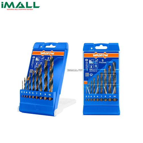 Bộ 9 mũi khoan xoắn ốc HSS Wadfow WTD6B020