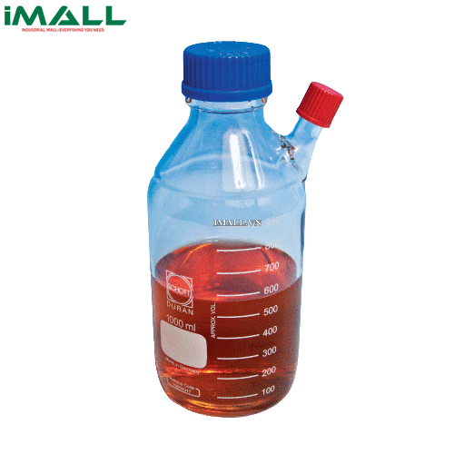 Bình thủy tinh có vòi DURAN (2000ml; GL18 Side-Arm; GL 45 ScrewScap) SciLab SL.Bot20320