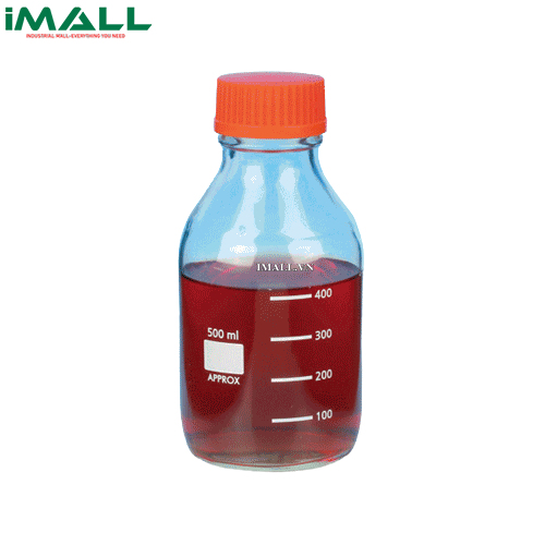 Chai thủy tinh đựng hóa chất (thủy tinh soda, nắp GL45, trong suốt, 1000ml) SciLab SL.Bot10040